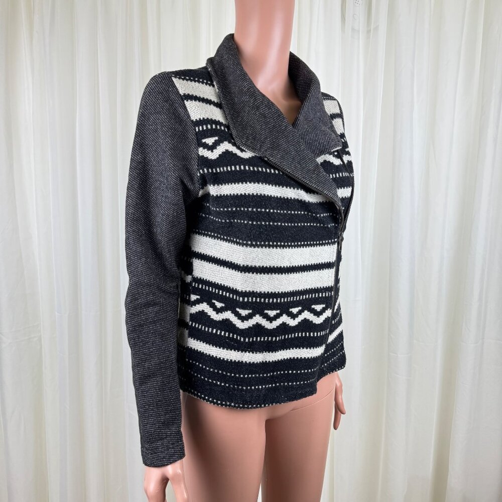 Women's Anthropologie Dolan T-Shirt BlackLetter Jacket Size MD Gray Black - Picture 6 of 15